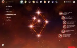 !conta com arlecchino c6+bis e ayaka,alguns 4 estrelas c6!