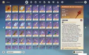 !conta com arlecchino c6+bis e ayaka,alguns 4 estrelas c6!