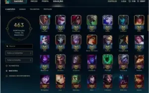 Conta de League of Legends todos champs e mais de 200 skins