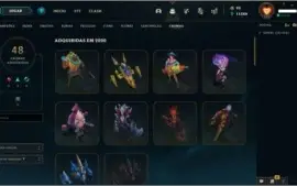 Conta LOL-340 skins -Platina-TROCO POR KAMAS-ITENS NO DOFUS