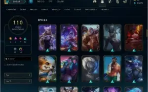 DADOS DE CRIAÇÃO COM 110 SKINS E YASUO EDIÇÃO PRESTIGIO