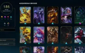Conta LoL Full Champion 186 Skins Ex Diamond LvL 311