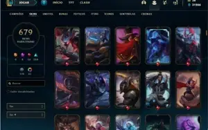 Conta bronze  1 com TODOS os champ e 679 Skins + 4 Prestigio