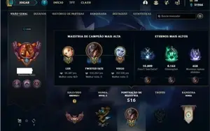 Conta bronze  1 com TODOS os champ e 679 Skins + 4 Prestigio