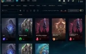 Conta LOL lv388, 88 skins, unranked. 2600 RP