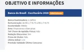 CONCURSO Banco do Brasil (2020) Escriturário COMPLETO