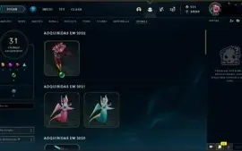 Conta LOL Plat 4 - 198 skins, 2 prestígios!