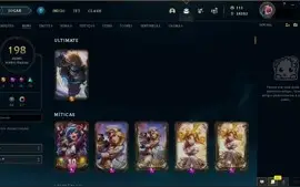 Conta LOL Plat 4 - 198 skins, 2 prestígios!