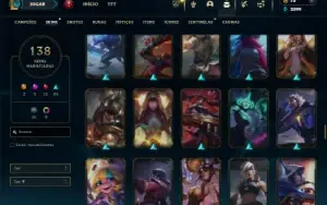 Platina 4 com 150 Champs e 138 Skins ( MID / TOP / ADC )