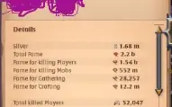 Conta End Game Pvp/Pve 2.3B Fama 1.6B Sendo Pvp+100M Prata