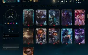 Platina 4 com 150 Champs e 112 Skins ( ADC / MID )