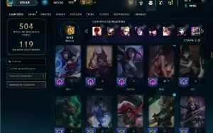 Platina 4 com 150 Champs e 112 Skins ( ADC / MID )