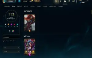 Platina 4 com 150 Champs e 112 Skins ( ADC / MID )