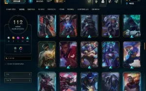 Platina 4 com 150 Champs e 112 Skins ( ADC / MID )