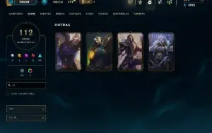 Platina 4 com 150 Champs e 112 Skins ( ADC / MID )