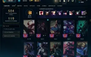 Platina 4 com 150 Champs e 112 Skins ( ADC / MID )