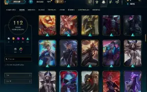 Platina 4 com 150 Champs e 112 Skins ( ADC / MID )