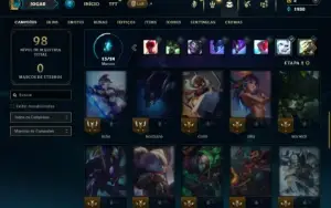 Diamante 1 com 36 Champs e 5 Skins ( 75 PDL )