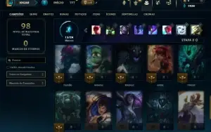 Diamante 1 com 36 Champs e 5 Skins ( 75 PDL )
