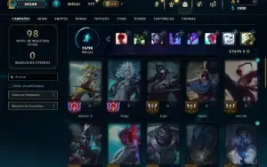Diamante 1 com 36 Champs e 5 Skins ( 75 PDL )