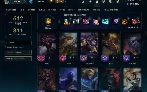 Bronze 3 com TODOS os champs e 232 Skins + 1650 RP