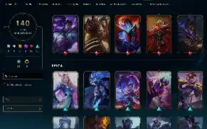 Conta lol MMR alto e várias skins
