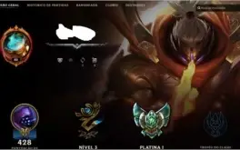 Conta League of Legends Plat 1