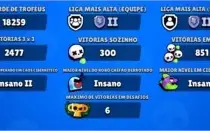 Conta brawl quase completa barata