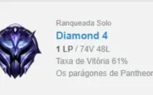 Conta D4 com mmr buffado