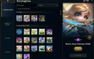 Conta de lol com quase todas as skins da Kayle
