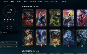 Conta de lol com quase todas as skins da Kayle