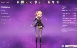 Conta Genshin AR34 c/keqing 2*, Albedo , 2 armas 5*