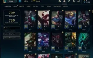 Conta ouro 2 com TODOS os champs e 339 Skins ( NIVEL 419 )