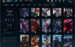 Conta ouro 2 com TODOS os champs e 339 Skins ( NIVEL 419 )