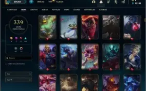 Conta ouro 2 com TODOS os champs e 339 Skins ( NIVEL 419 )
