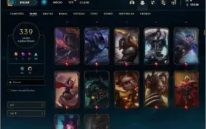 Conta ouro 2 com TODOS os champs e 339 Skins ( NIVEL 419 )
