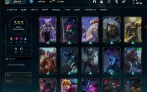 Conta ouro 2 com TODOS os champs e 339 Skins ( NIVEL 419 )