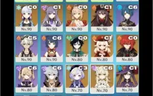MELHOR CONTA END GAME // (26) Personagens 5⭐// (6) Armas 5⭐