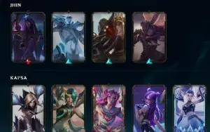 Todos os champs + 187 skins + 171 emotes (único dono)