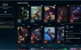 Conta top com 26 skins, 85 campeões. OURO 3 COM 1599 DE RP