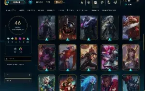 Platina 4 com 70 Champs e 46 Skins +3 Vitoriosas