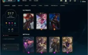 Conta de LoL com todos os personagense +200 skins