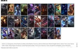 Conta bronze 4 com 31 Skins e 81 Champs