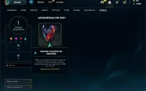 Conta bronze 4 com 31 Skins e 81 Champs