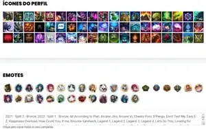 Conta bronze 4 com 31 Skins e 81 Champs