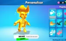 Conta de stumble guys com 3 emojis e uma skin especial