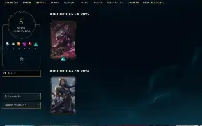 CONTA PRATA 1, 40 champs, 5 skins + espólios com skins