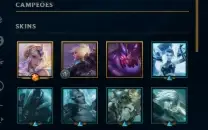 CONTA PRATA 1, 40 champs, 5 skins + espólios com skins