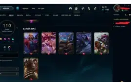 CONTA PLATINA 4 110 SKINS 56% DE WR
