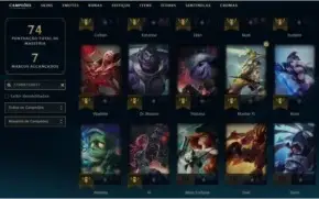 Conta lol 25 champs mestre